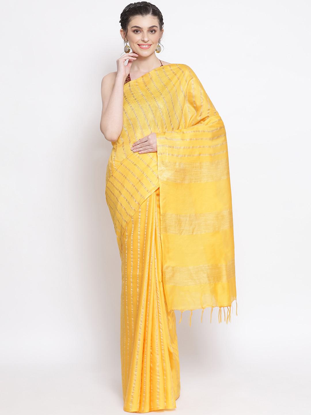 MUSTARD YELLOW GICHA MUNGA SAREE