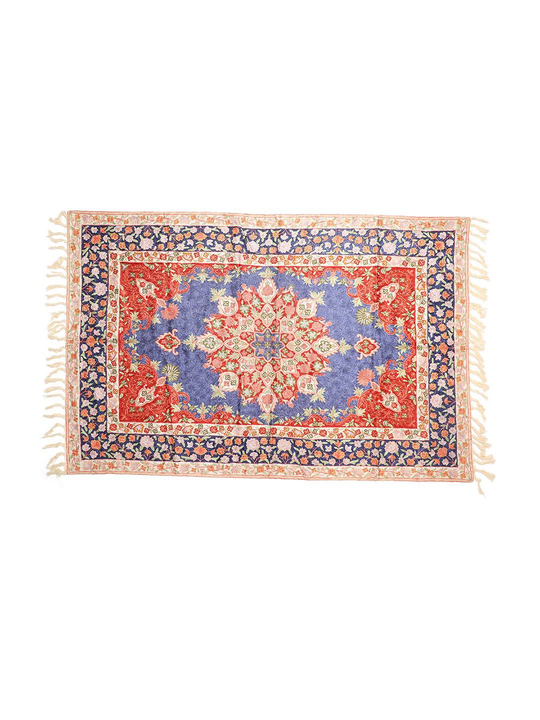 COUNTRYSIDE - KASHMIRI CREWEL SILK THREAD  EMBROIDERED TAPESTRY WALL HANGING