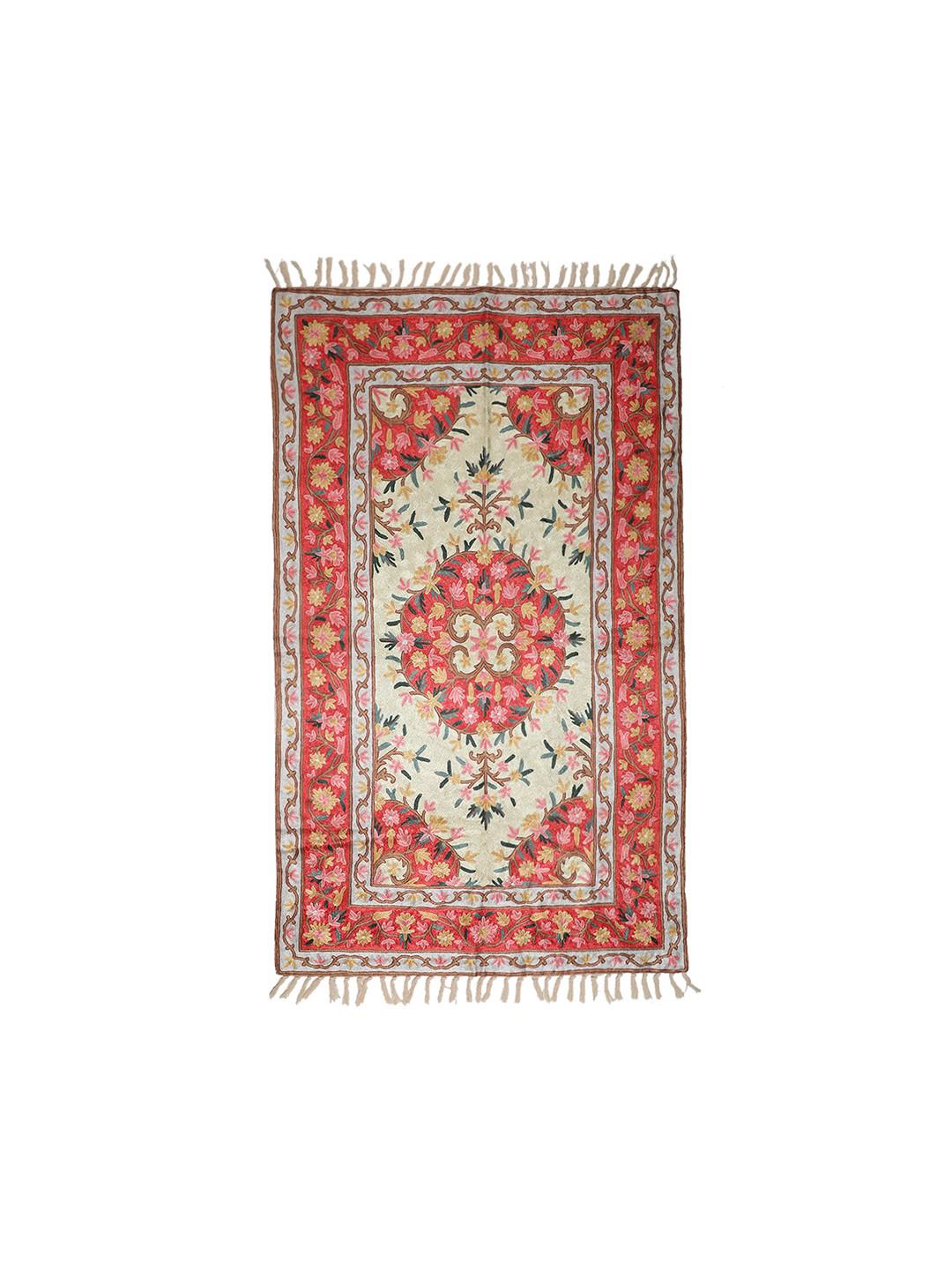 CLASSIC - KASHMIRI CREWEL SILK THREAD  EMBROIDERED TAPESTRY WALL HANGING